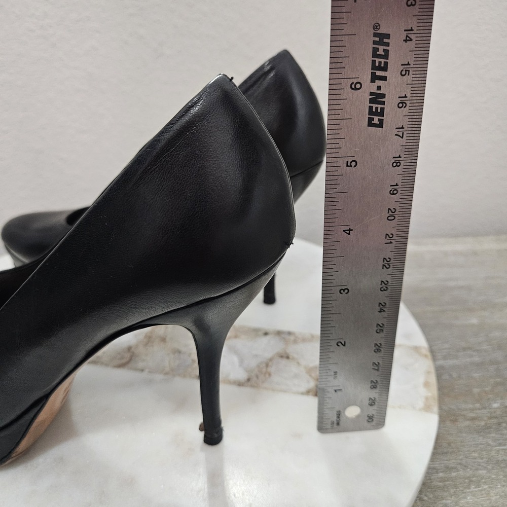 Gucci Black Leather Platform Pumps Heels Sz 37 US 7 - Picture 7 of 14